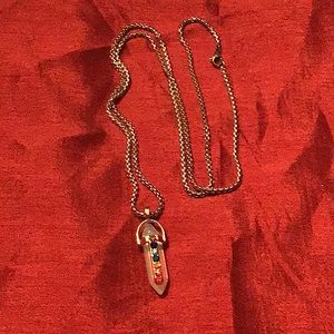 Geometric charm necklace